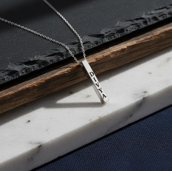 Silver_Tone_Engraved_Bar_Pendant_Necklace