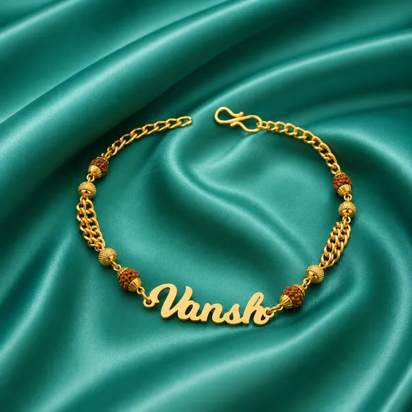 Customized_Rakhi_With_Name_And_Rudraksh_Chain