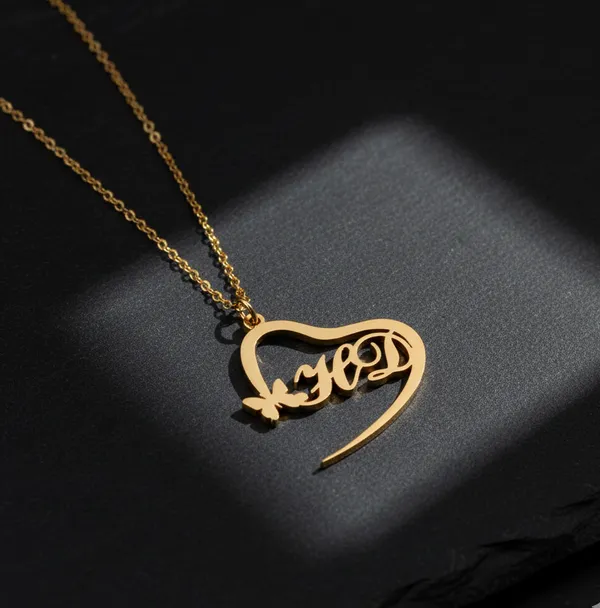 Double_Initial_Heart_Necklace_With_Butterfly