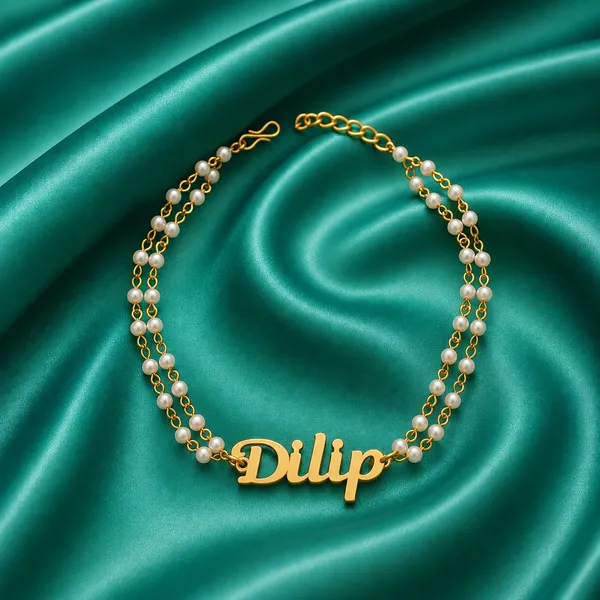 Customized_Rakhi_With_White_Pearl_Chain
