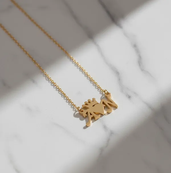 Prestigious_Necklace_With_Couples_Initials_With_Heart_And_Crown