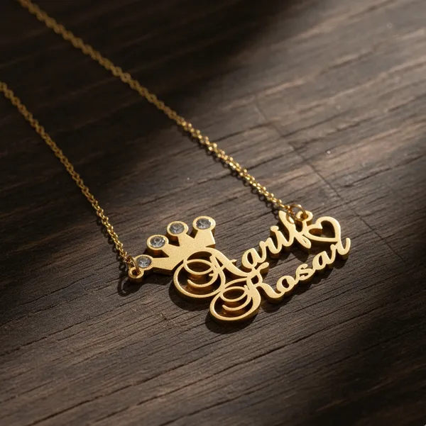 Customized_Double_Name_Pendant_Necklace_With_Heart_And_Crown
