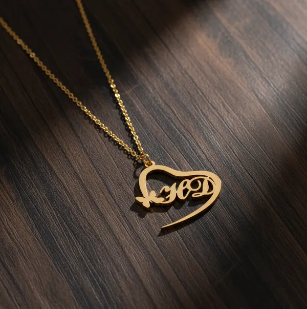 Double_Initial_Heart_Necklace_With_Butterfly