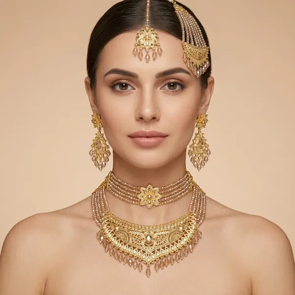 Gold_Tone_Alloy_Floral_Jewellery_Set_For_Women