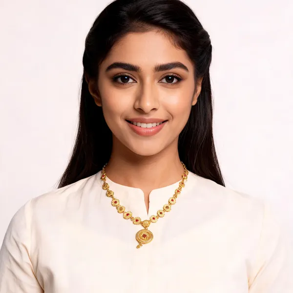 Gold_Tone_Alloy_Floral_Pendant_Chain_For_Women
