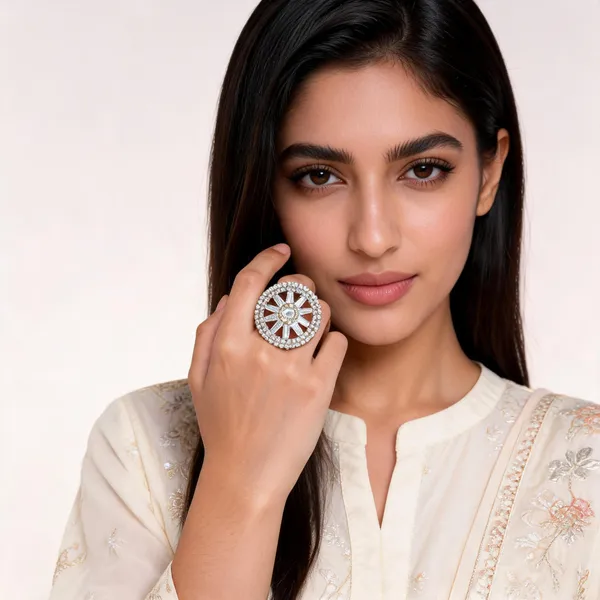 Multicolor_Alloy_Sunburst_Stone_Ring_For_Women