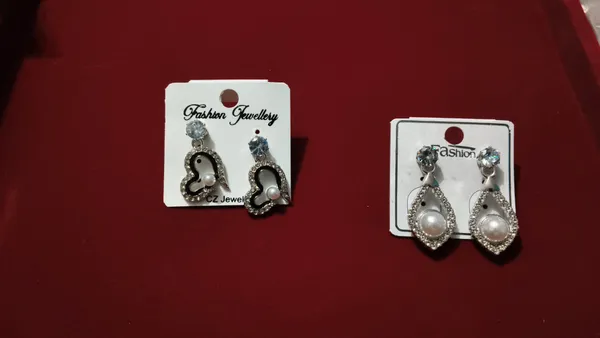 Multicolor_Alloy_Pearl_Drop_Earrings_For_Women_Set_Of_2