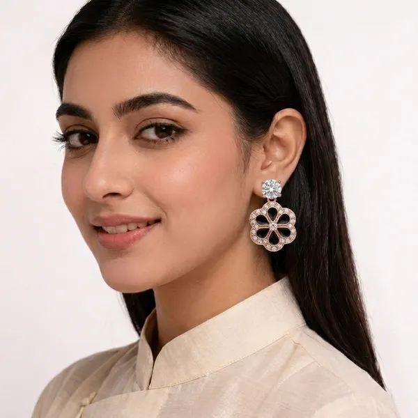 Multicolor_Alloy_Fashion_Drop_Earrings_For_Women_Set_Of_2