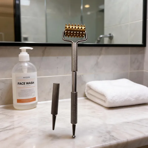 Silver_Professional_Skin_Roller_With_Replaceable_Head_540_MicroNeedles_For_Face_And_Body_Care
