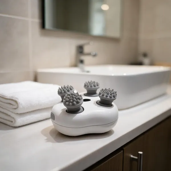 White_Smart_Electric_Scalp_Massager_With_4_Massage_Heads_And_Usb_Charging
