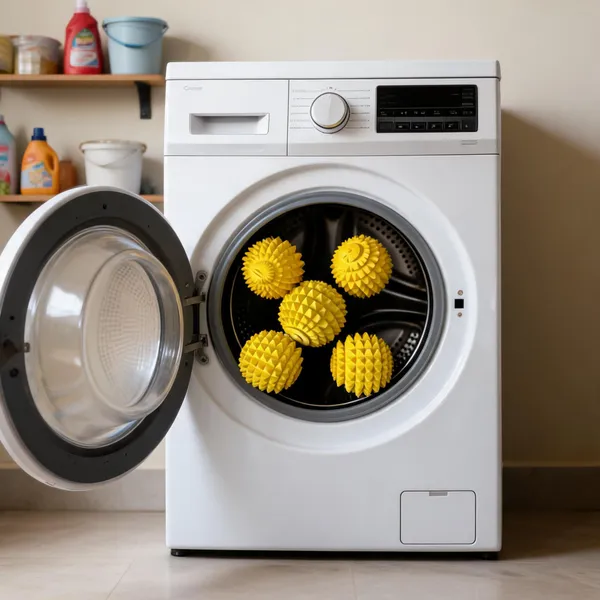 Yellow_Textured_Silicone_Dryer_Balls_Set_Of_5