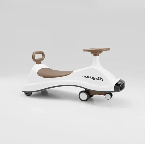 White_Kids_Wiggle_Ride-On_Car