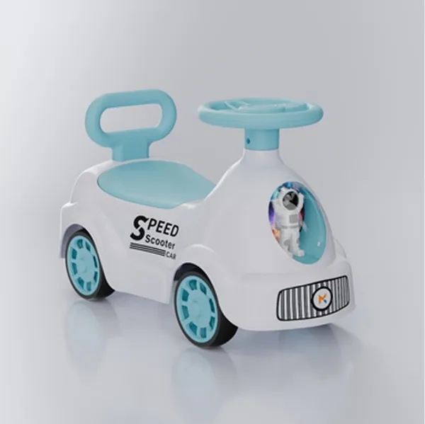 White_And_Turquoise_Baby_Ride_On_Car