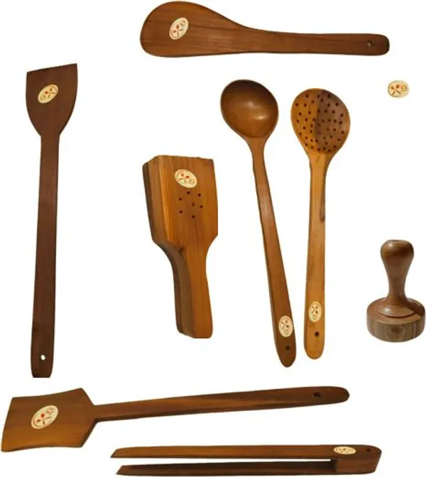 Wood_Kitchen_Brown_Rolling_Pin_&_Board_Set_11_Inch