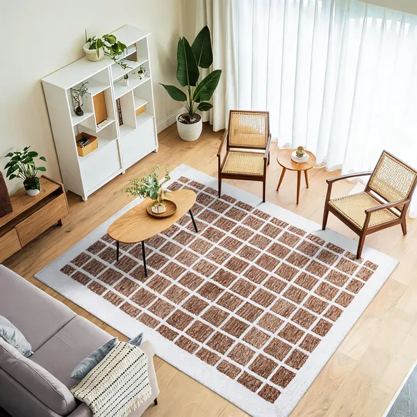 Brown_95%_Wool,_5%_Cotton_Rug_For_Indoor