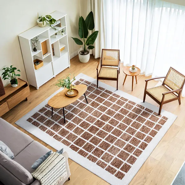 Brown_95%_Wool,_5%_Cotton_Rug_For_Indoor