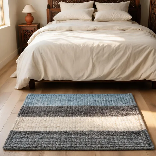 Multicolor_95%_Wool,_5%_Cotton_Rug_For_Indoor