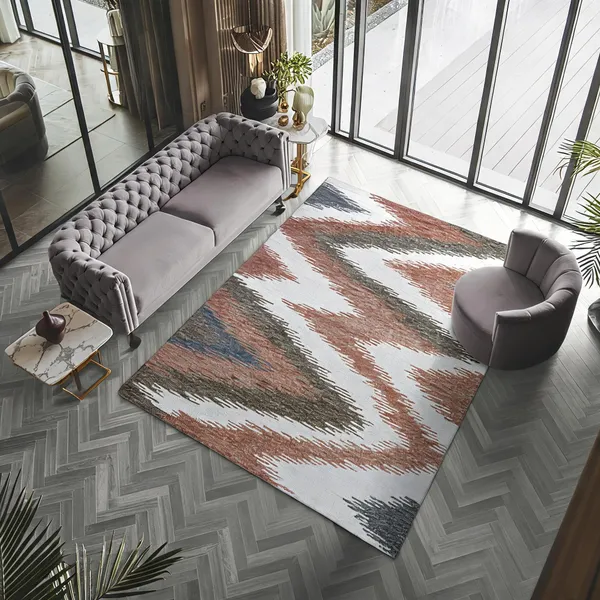 Multicolor_95%_Wool,_5%_Cotton_Rug_For_Indoor