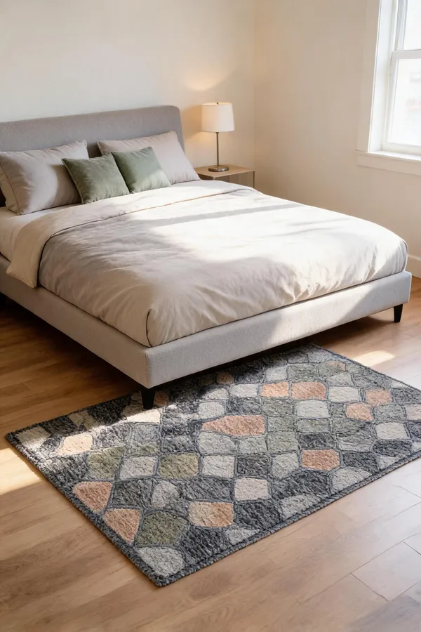 Multicolor_95%_Wool,_5%_Cotton_Rug_For_Indoor