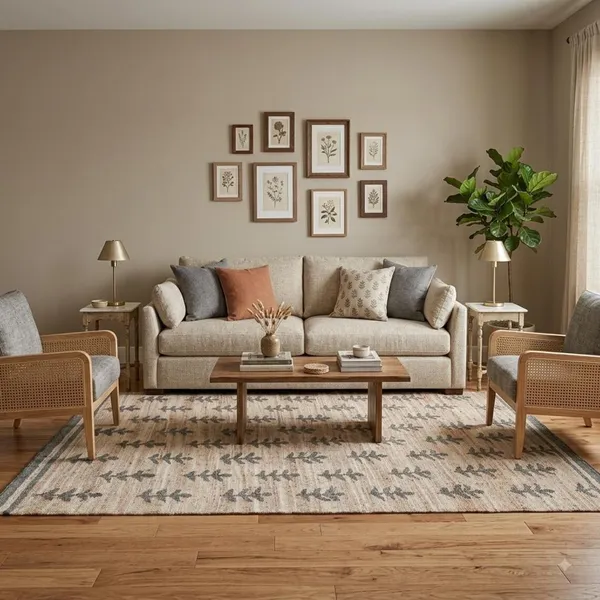 Woven_Beige_Botanical_Leaf_Pattern_Area_Rug