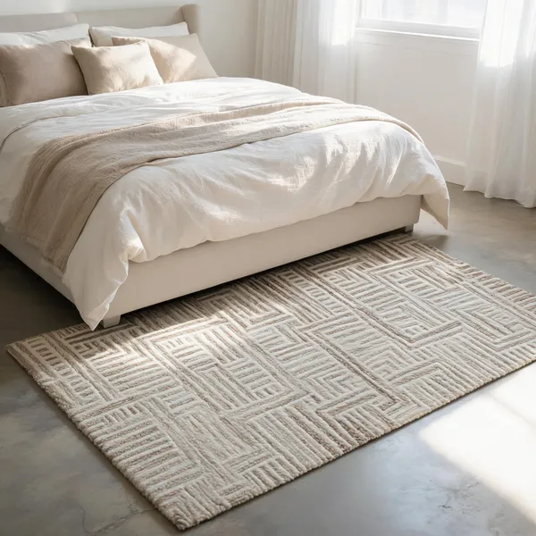 Taupe_95%_Wool,_5%_Cotton_Rug_For_Indoor