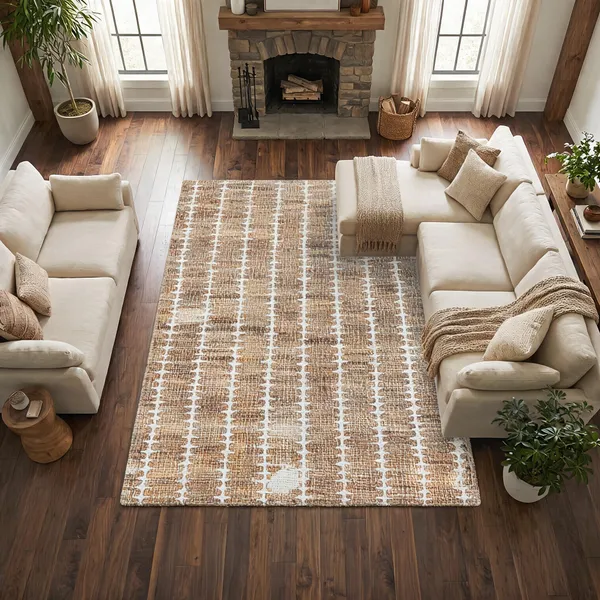 Beige_&_White_85%_Jute,_10%_Wool,_5%_Cotton_Rug_For_Indoor