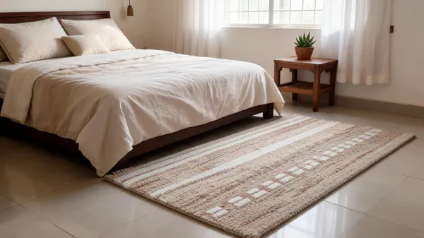 Tan_95%_Wool,_5%_Cotton_Rug_For_Indoor