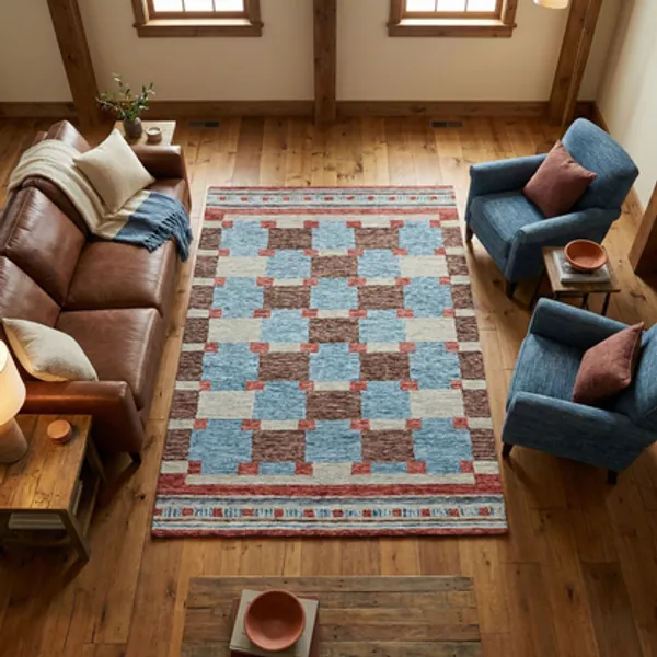 Harbor_Check_Terracotta_Red_Hand_Tufted_Wool_Rug