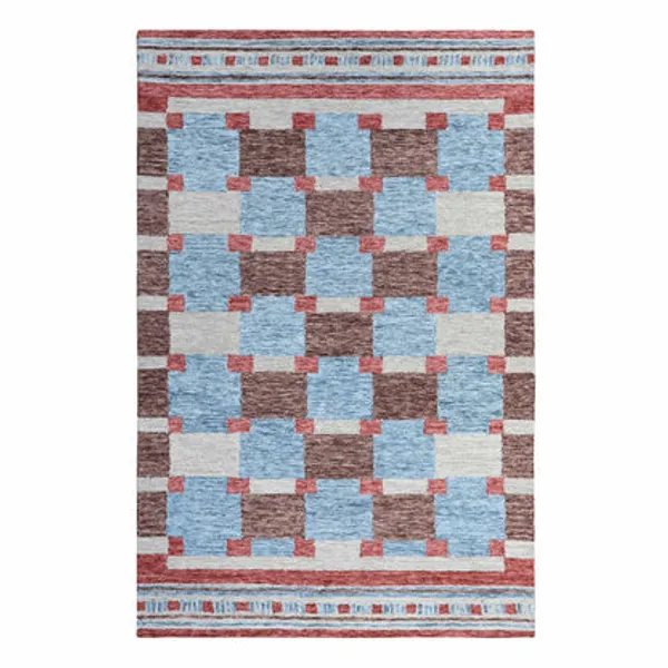 Harbor_Check_Terracotta_Red_Hand_Tufted_Wool_Rug