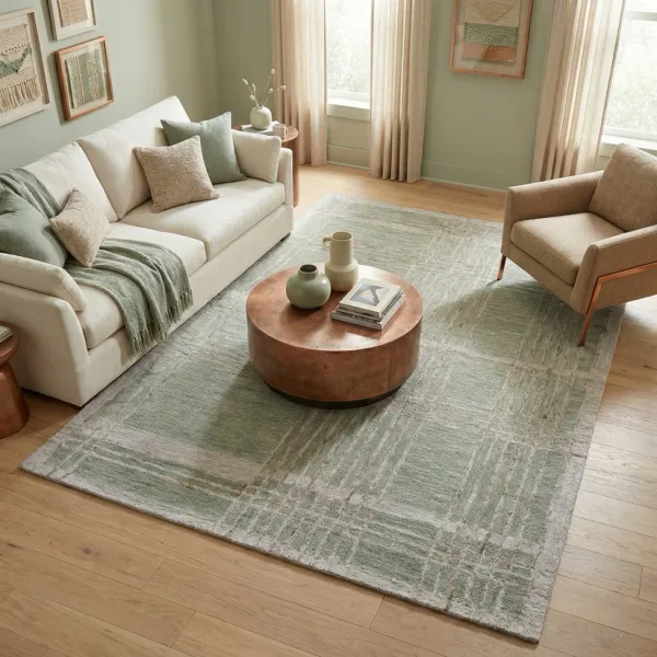 Grid_Atelier_Green_Hand_Tufted_Wool_Rug
