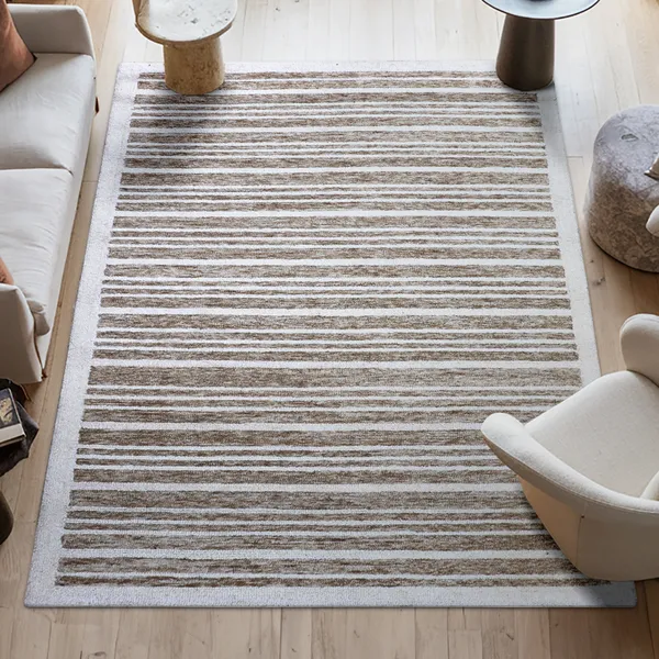 Textile_Modern_Striped_Beige_Grey_Area_Rug