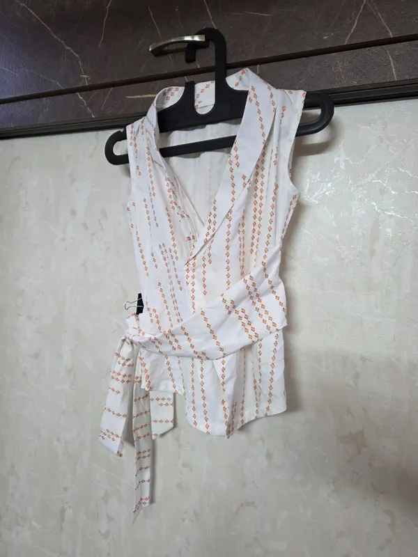 White_Printed_Wrap_Romper_for_Women
