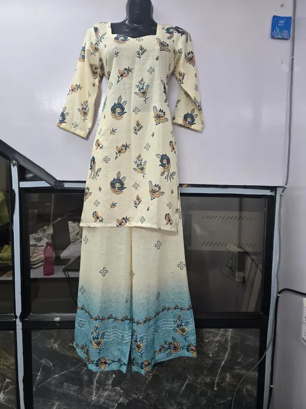 Cream_Floral_Straight_Kurta_Palazzo_Set_for_Women