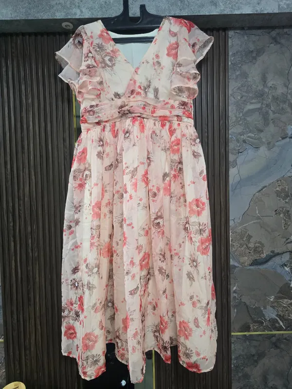 Cream_Floral_Fit_And_Flare_Dress_for_Women