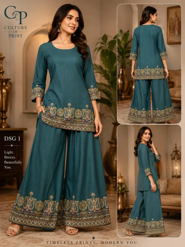 Teal_Printed_Straight_Kurta_Palazzo_Set_for_Women