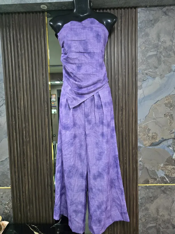 Purple_Textured_Strapless_Wide_Leg_Jumpsuit_for_Women