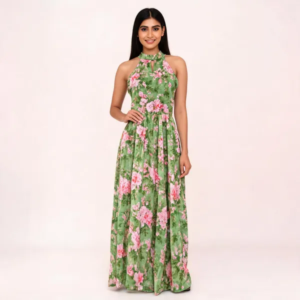 Green_Muslin_Halter_Neck_Floral_Maxi_Dress_For_Women