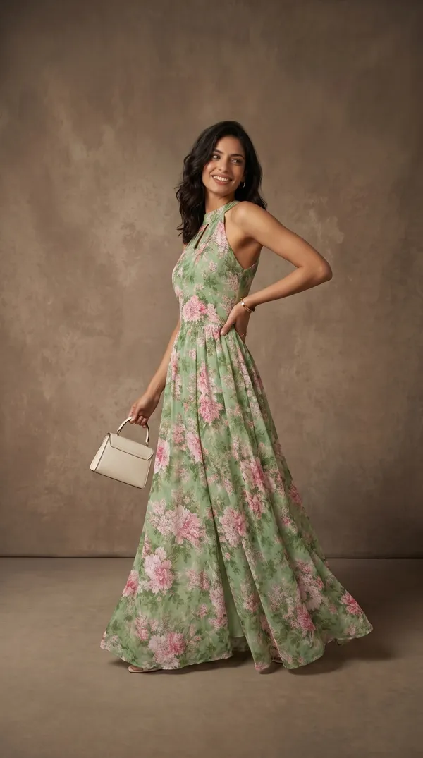 Green_Muslin_Halter_Neck_Floral_Maxi_Dress_For_Women