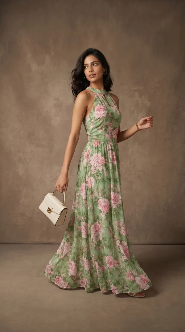 Green_Muslin_Halter_Neck_Floral_Maxi_Dress_For_Women