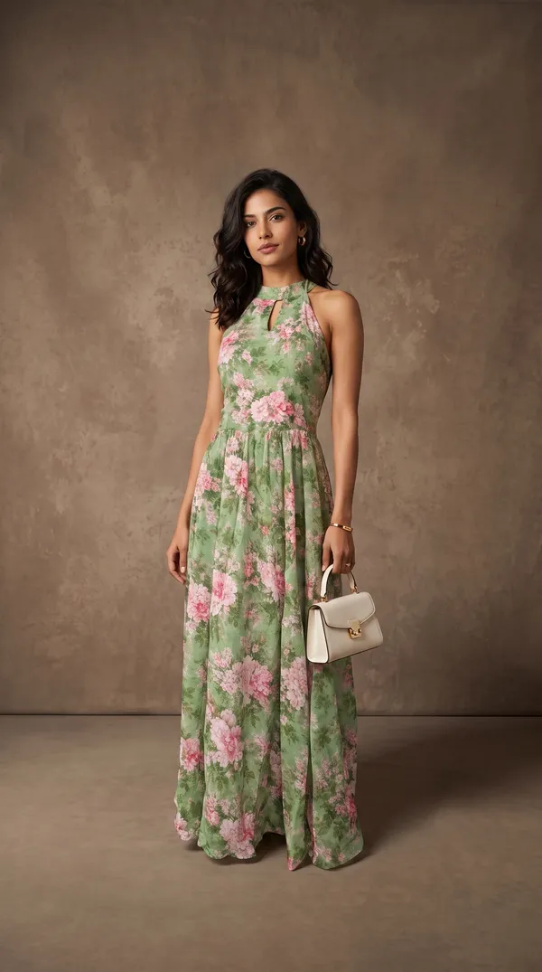 Green_Muslin_Halter_Neck_Floral_Maxi_Dress_For_Women