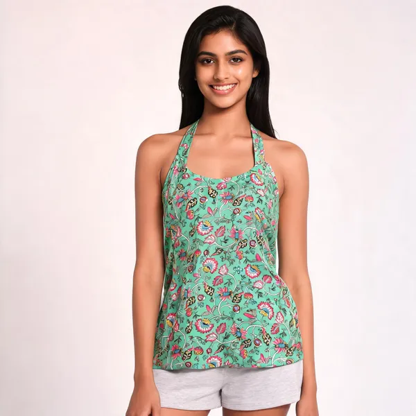 Green_Muslin_Halter_Neck_Floral_Print_Top_For_Women