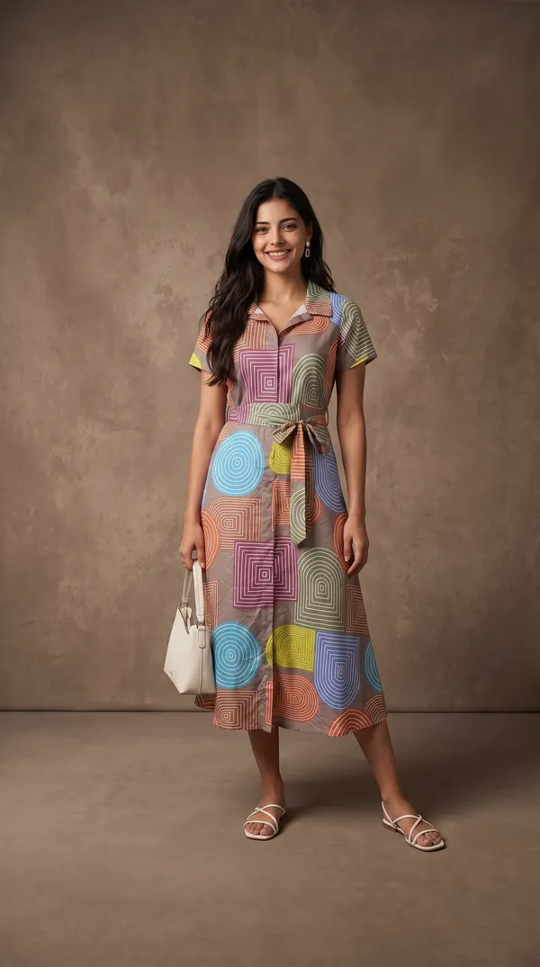 Multicolor_Rayon_Belted_Midi_Dress_For_Women