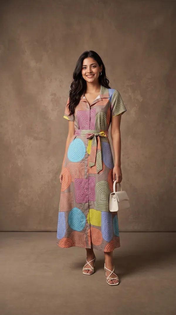 Multicolor_Rayon_Belted_Midi_Dress_For_Women