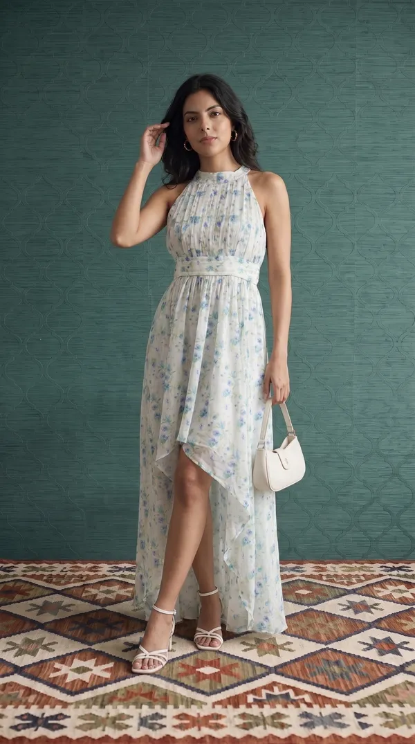 Ivory_Muslin_Halter_Neck_High_Low_Dress_For_Women