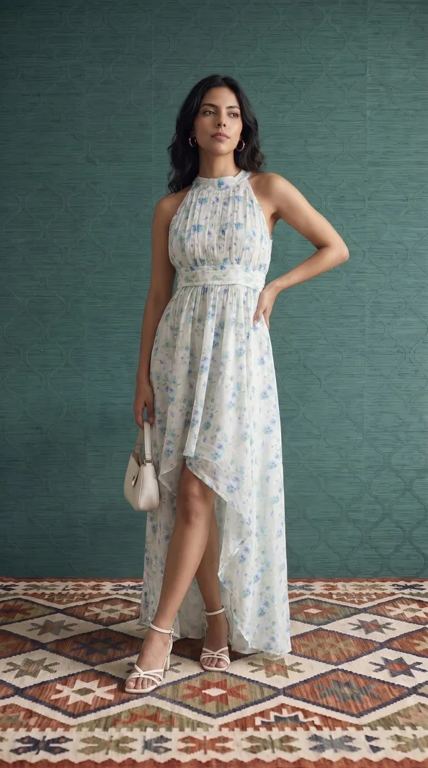 Ivory_Muslin_Halter_Neck_High_Low_Dress_For_Women