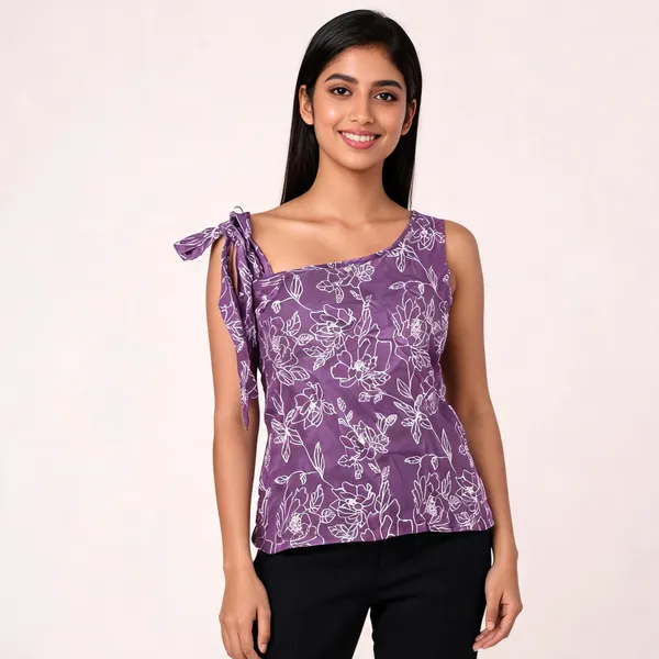 Purple_Muslin_Sleeveless_Floral_Print_Top_For_Women