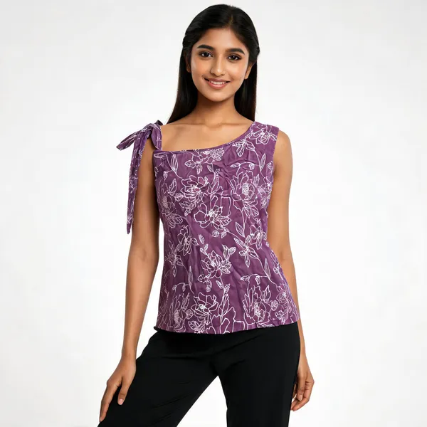 Purple_Muslin_Sleeveless_Floral_Print_Top_For_Women