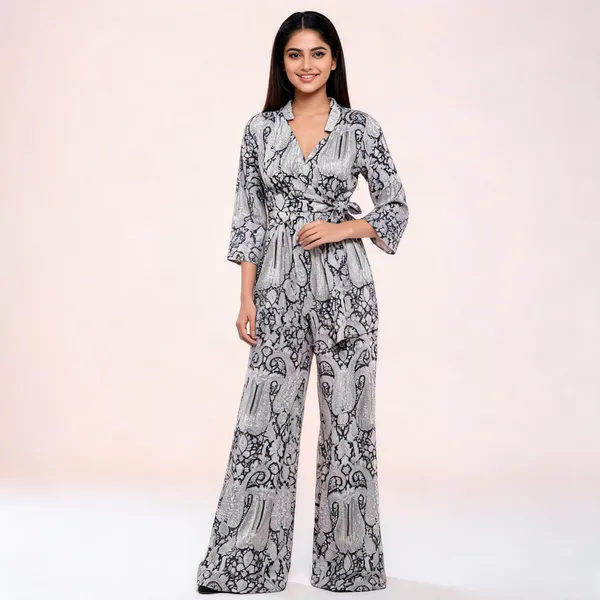 Black_White_Muslin_Flared_Paisley_Print_Jumpsuit_For_Women