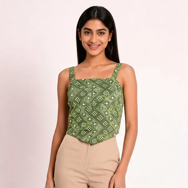 Green_Muslin_Sleeveless_Printed_Tie_Back_Crop_Top_For_Women