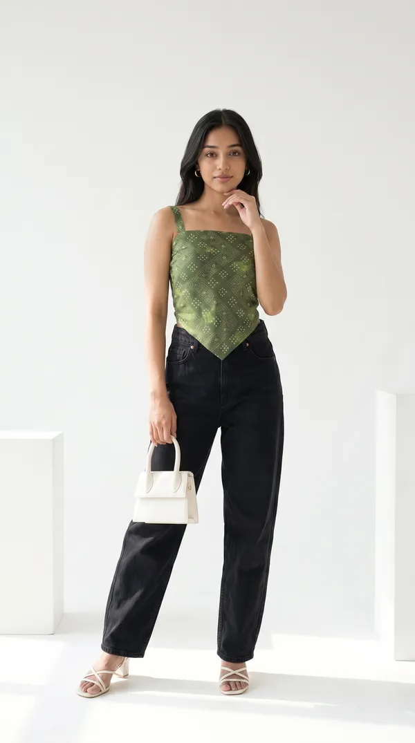 Green_Muslin_Sleeveless_Printed_Tie_Back_Crop_Top_For_Women